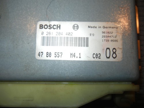 SAAB 900 1997 2,3 sin turbo ECU Motronic Bosch 0261204402 G1 - Imagen 2 de 3