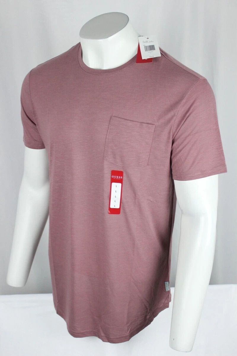 Guess Jeans Men s Vantor Longline Short Sleeve Tee Shirt Violet