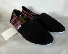 Easy USA Womens Black Slip On Flats 7