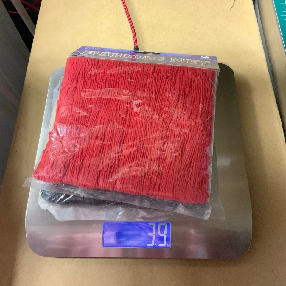 Lote de redes de pesca rojas negras 6 X 8 pies cada una Tiki Luau náutica costera Foto 4 de 4