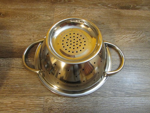 Stainless Steel Colander Strainer Mixing Bowl Set of 6 Made in India - NEW - Picture 7 of 16