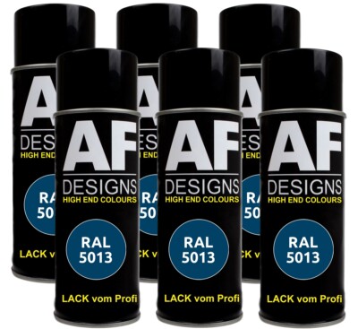 6x RAL Lackspray Autolack Sprühdose Spraydose RAL5013 KOBALTBLAU glänzend matt
