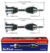 SurTrack Pair Set of 2 Front CV Axle Shafts For Dodge Dakota 4WD 1987-1990
