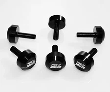 GSXR GSX-R 600 750 1000 1100 WINDSCREEN FAIRING BODY SCREWS BOLTS FLAT 5MM BLACK