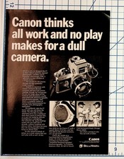 Vintage 1960s Canon FT Camera Bell & Howell Magazine Ad Photography