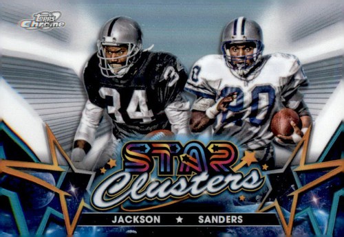 2024 Topps Cosmic Chrome Star Clusters #SCL15 Barry Sanders Bo Jackson Karte