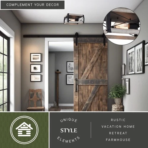 Vaxcel Lighting C0254 Montclare 2 Light 14"W Flush Mount Ceiling - Textured - Picture 11 of 12