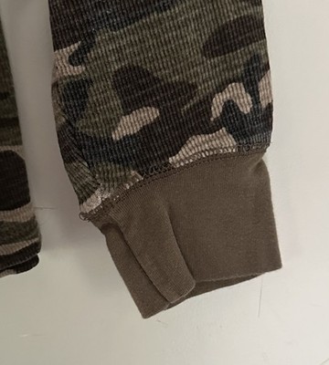 トップス 00s Faded Glory Camo Thermal Vintage Y2K Faded Glory Mens XL Green Camo Thermal Henley Shirt | eBay