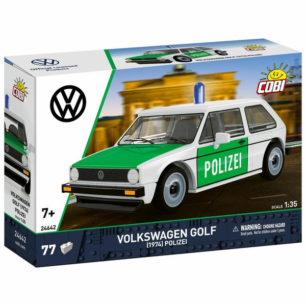 Cobi Klemmbaustein-Set VW Golf Polizei 1974, 77 Teile, Kunststoff, 24642-image