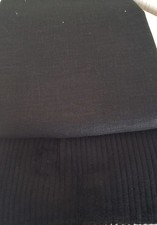 Öko-Tex Breitcord BW + Leinen 2 x 50 x 135/150 cm schwarz