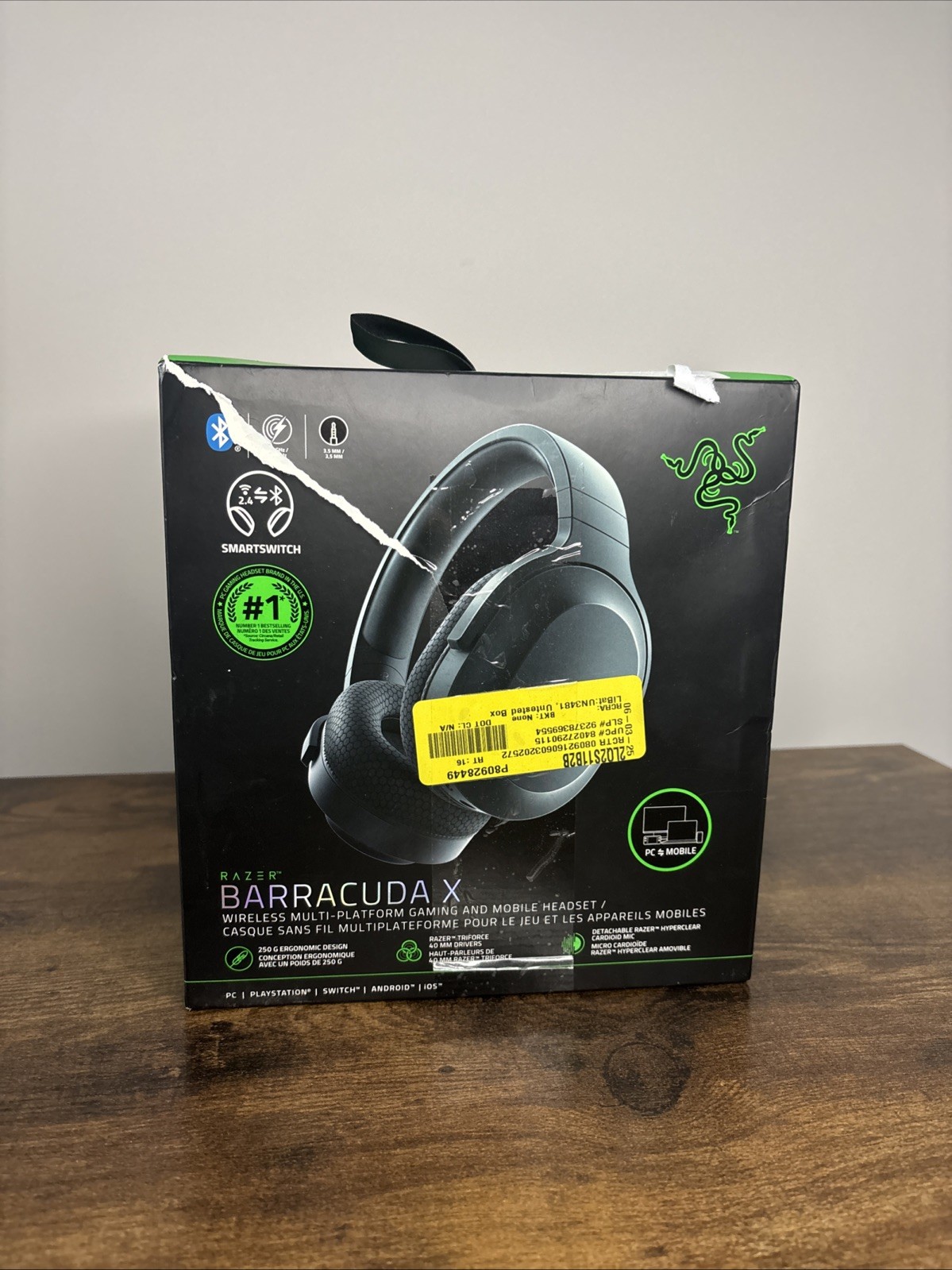Razer Barracuda X Wireless Gaming Headset in Black - Lightweight Multi-Platform Design