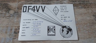 WEST GERMAN AMATEUR RADIO STATION SAARLAND 1982