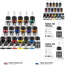 Professional Tattoo Ink Set, 17 Colors Thinner, 20ml Each