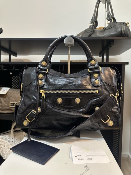 Balenciaga Dark Purple Leather Giant 21 Large City Bag