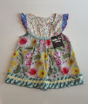 NWT Matilda Jane Size 4 Floral Sorbet Shabby Top Ruffle Sleeves Cottagecore