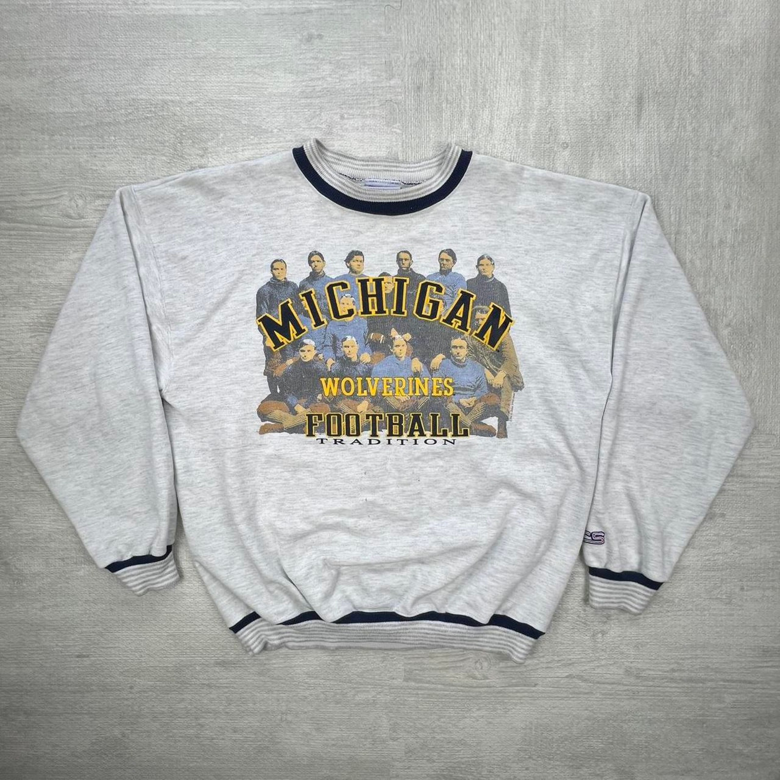 Vintage 90s 1992 Michigan Wolverines Sweatshirt Size: XL White Graphic NCAA