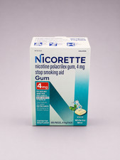 Nicorette 4mg Nicotine Gum White Ice Mint 100ct Stop Smoking Aid Coated Flavor