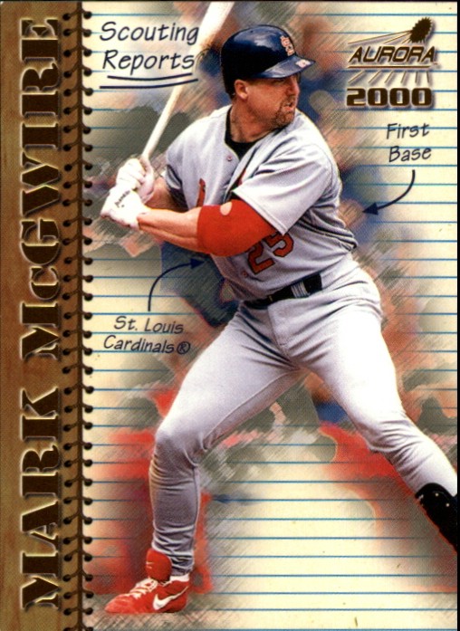 2000 Aurora Scouting Report #16 Mark McGwire Card