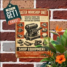 Vintage Hardware Workshop Hand Tool Sign Retro Garage Metal Tin Plaque 8x12