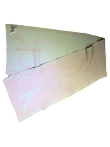 CALVIN KLEIN Sciarpa Donna Rosa Cotone con Logo - Foto 3 di 4