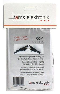 Tams Elektronik 71-00041-02 SK-4, 1 Paar, 4-polige stromübertragende Kupplung