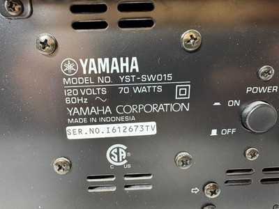 Yamaha YST-SW015 Powered Subwoofer Home Theater Sub Audio Bass