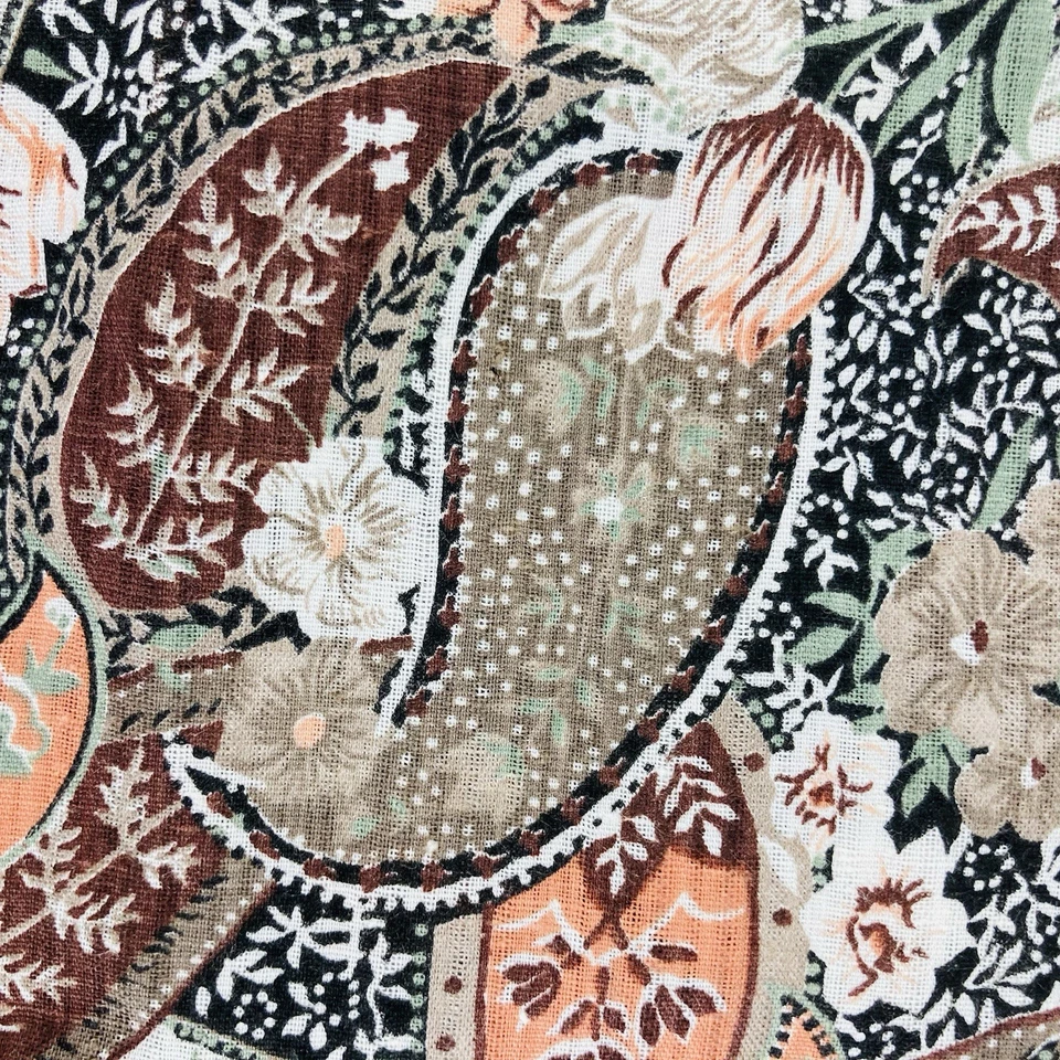 Remanente de tela 100 % rayón 5 yardas x 44" de ancho otoño otoño colores cachemira floral Foto 3 de 4