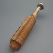 Antique Vintage Victorian Wooden Potato Masher Pestle 10.5"  Kitchen Utensil