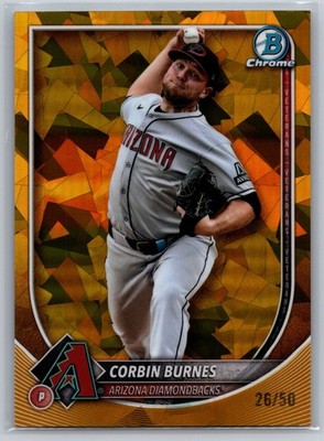 2025 Bowman Chrome #94 Corbin Burnes Gold Geometric #/50