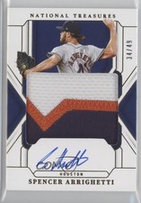 2025 Panini National Treasures Gold 34/49 Spencer Arrighetti #TMS-SA Auto 1g37