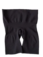 SKIMS Seamless Sculpt Strapless Mid Thigh Black Short Panty Open Gusset Size S