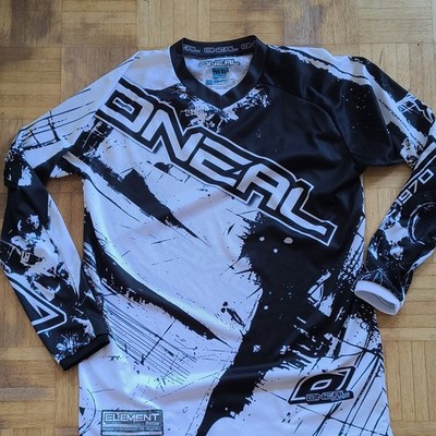 Sport- Langarm Shirt Gr.L O'Neal Element , schwarz - weiß  Herren