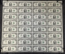 2003-A Uncut Sheet 32 Notes Mint Issued - San Francisco Item #855