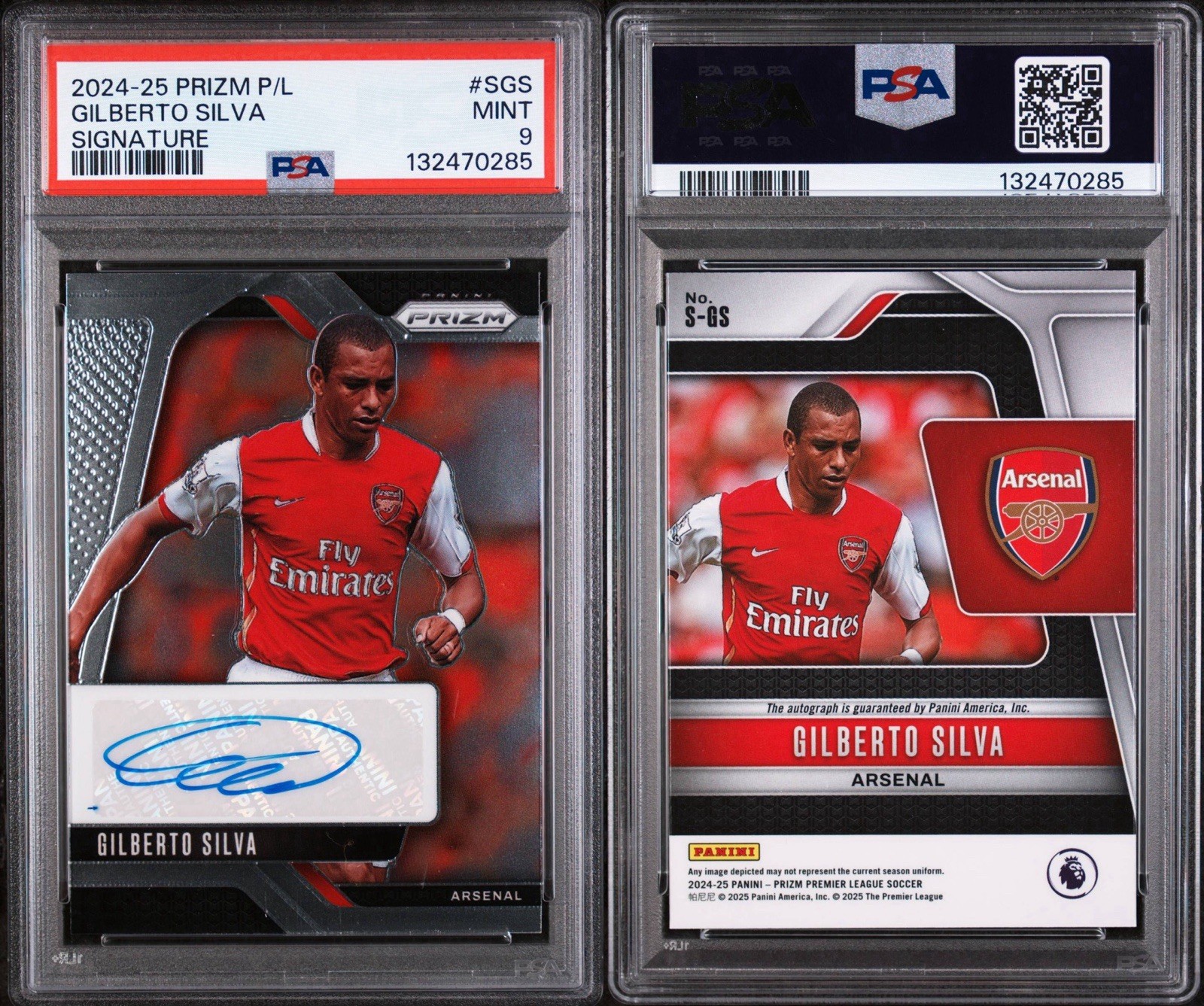 2024-25 Panini Prizm Premier League - Signatures Gilberto Silva #S-GS (AU) view 3