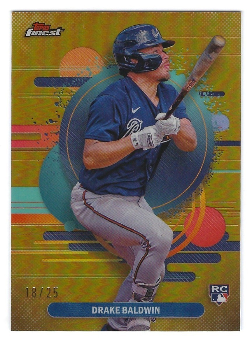 2025 Topps Finest - Uncommon Drake Baldwin #183 Gold Refractor /25 (RC)