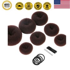 Donut Hair Bun Maker Set - 7 Rings 1 Extra-Large, 2 Large, 2 Medium, 2 Small,...