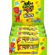 SOUR PATCH KIDS Bites Soft & Chewy Candy 12-1.8 oz Tubes Exp. 05/2026