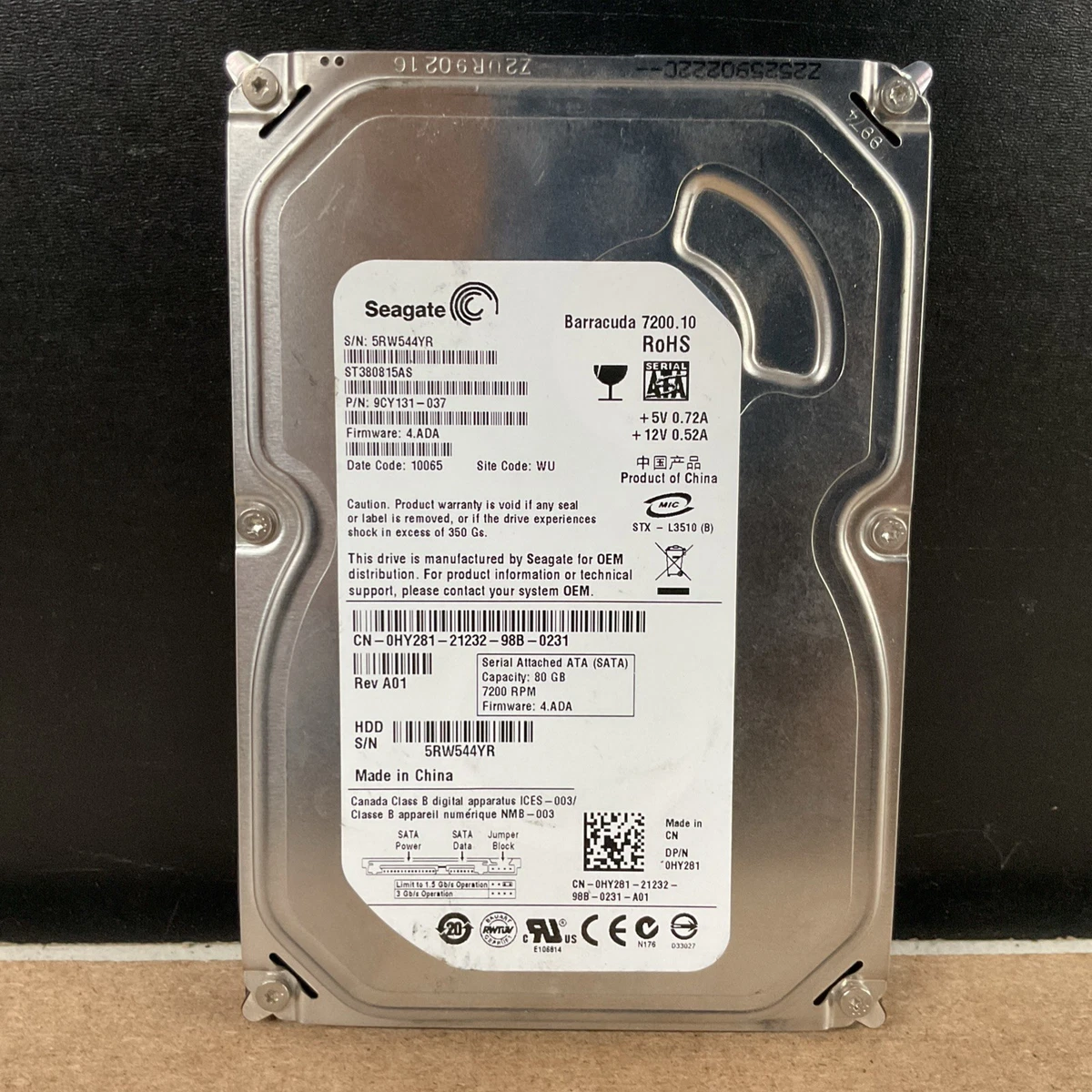 Seagate 80 GB Internal Hard Disk Drives for sale | eBay