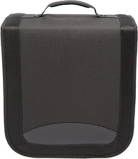 Amazon Basics Polyester CD/DVD Portable Storage Binder, 400-Capacity, Black