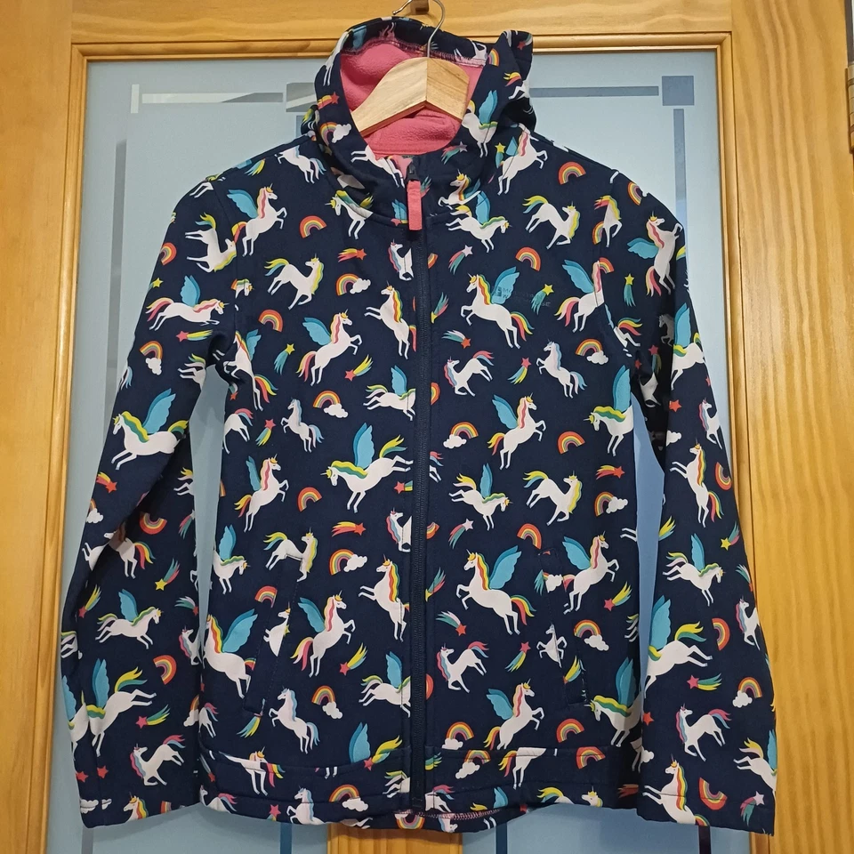 Girls Unicorns Fleeced Hooded Raincoat Jacket Mountain Warehouse - Image 2 of 4