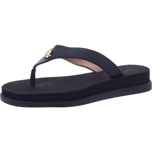 Lauren Ralph Lauren Womens Regina Leather Slip On Flip-Flops Sandals BHFO 1703