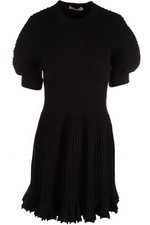 ULLA JOHNSON BLACK KNIT MINI DRESS MEDIUM