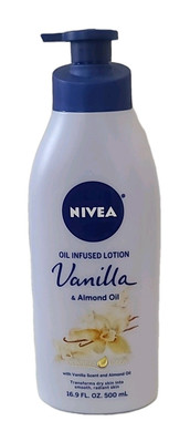 1 Bottle NIVEA 16.9 Oz    Vanilla & Almond   OIL INFUSED LOTION Quick Absorbing 