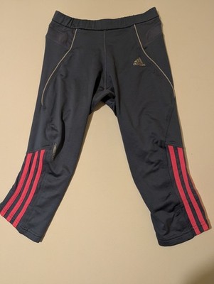 Adidas Response Size 10 Blue Cropped Gym Training Running Workout Leggings