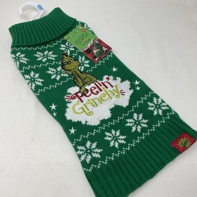 DR. SEUSS THE GRINCH Size Small Dog Sweater  Holiday Christmas Grinchmas NWT