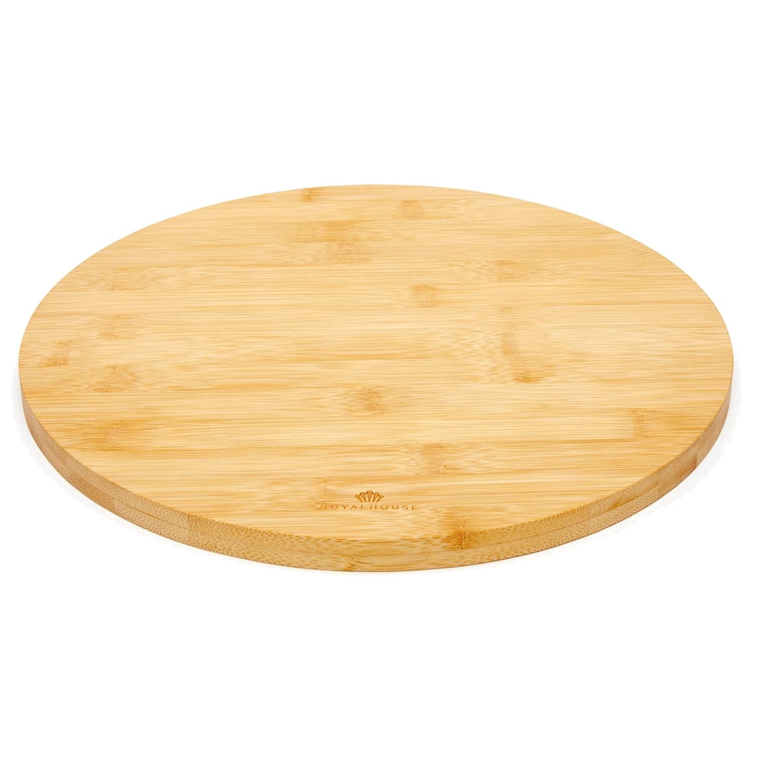 11.8 Inch Bamboo Round Cutting Board Kitchen Chopping Cheese Serving ...