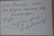Handschritfliches Autogramm franz. Schauspielerin Frederique Hebrard (123300)