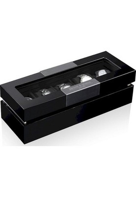 Heisse & Söhne Uhrenbox Executive 5 Schwarz- Schwarz 70019-85