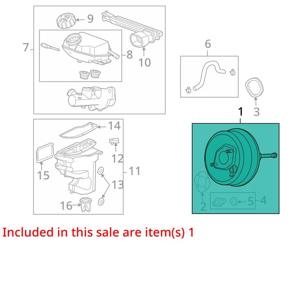 2008 Saturn Sky Power Brake Booster OEM 72K Miles - LKQ431815239 Foto 4 de 4