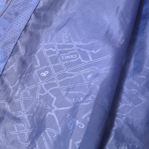 Camel Rain Jacket Windbreaker Mens Large Blue Camo Removable Hood Outdoor - Picture 17 of 24